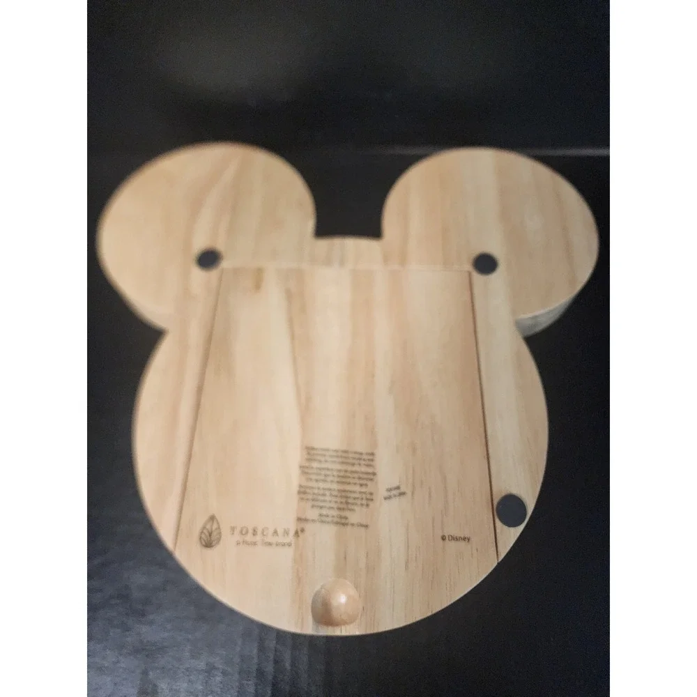 Disney Mickey Mouse Cheese Board and Tools Set Picnic Time Wooden Charcuterie